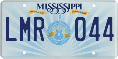 MS license plate LMR044