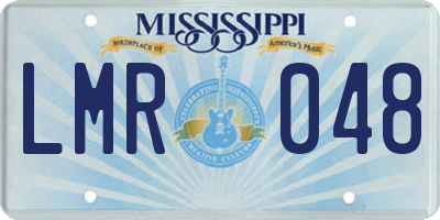 MS license plate LMR048