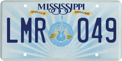 MS license plate LMR049