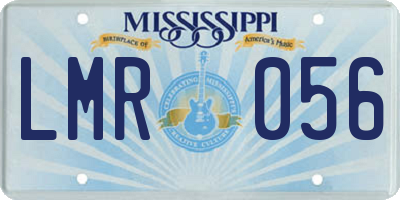 MS license plate LMR056