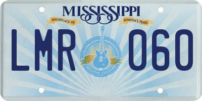 MS license plate LMR060