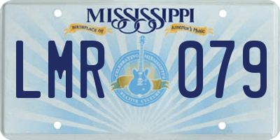 MS license plate LMR079