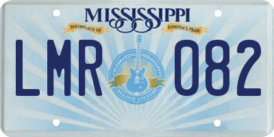 MS license plate LMR082