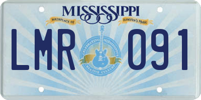 MS license plate LMR091