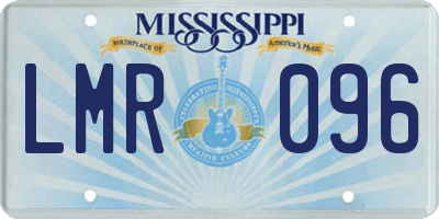 MS license plate LMR096