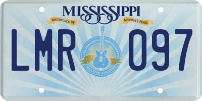MS license plate LMR097