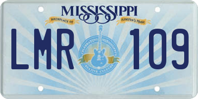 MS license plate LMR109