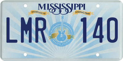 MS license plate LMR140