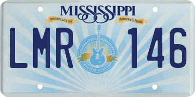 MS license plate LMR146