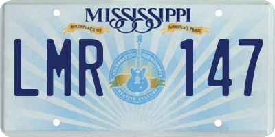MS license plate LMR147
