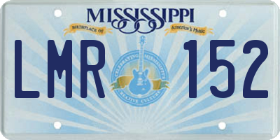 MS license plate LMR152
