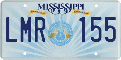MS license plate LMR155