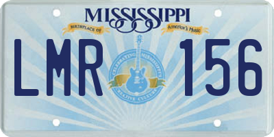 MS license plate LMR156