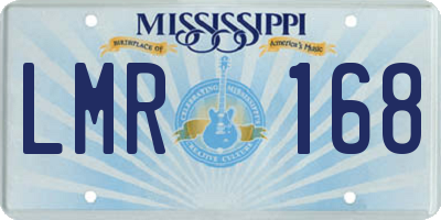 MS license plate LMR168