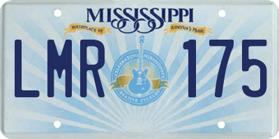 MS license plate LMR175