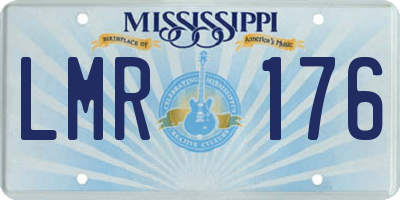 MS license plate LMR176