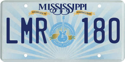 MS license plate LMR180