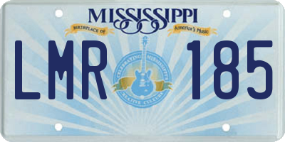 MS license plate LMR185