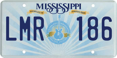 MS license plate LMR186