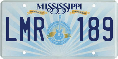 MS license plate LMR189