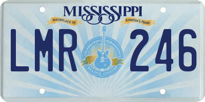 MS license plate LMR246
