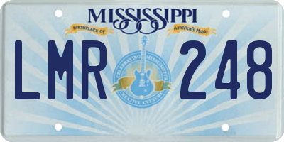 MS license plate LMR248