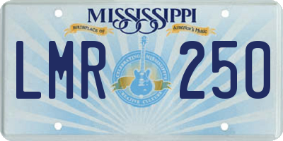 MS license plate LMR250