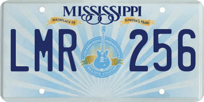 MS license plate LMR256