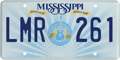 MS license plate LMR261