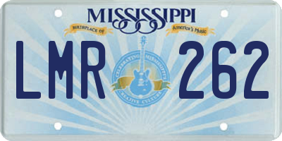MS license plate LMR262
