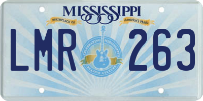 MS license plate LMR263