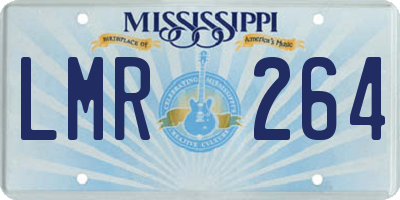 MS license plate LMR264