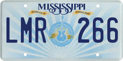MS license plate LMR266