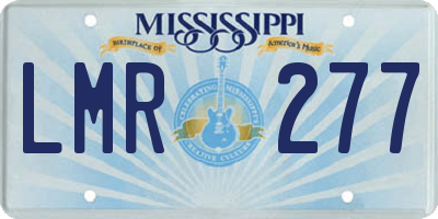 MS license plate LMR277