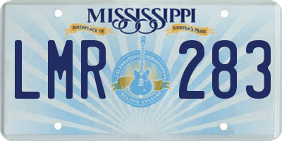 MS license plate LMR283