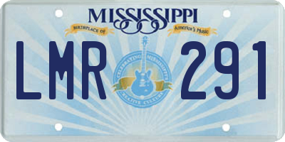 MS license plate LMR291