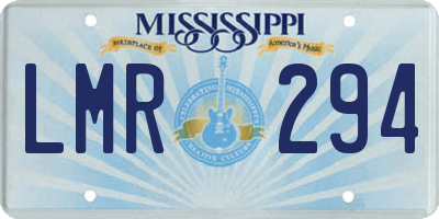 MS license plate LMR294