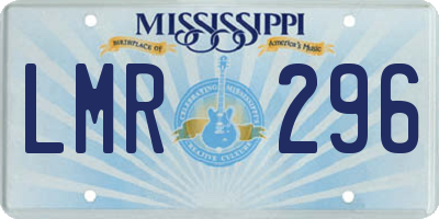 MS license plate LMR296