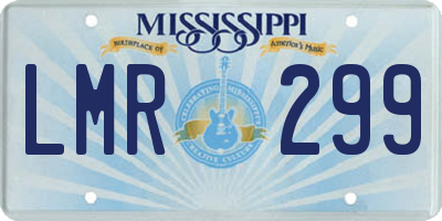 MS license plate LMR299