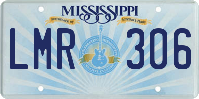 MS license plate LMR306