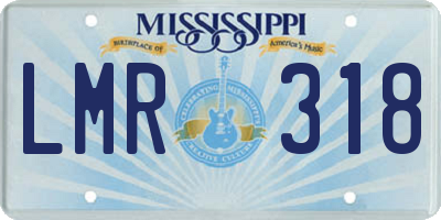MS license plate LMR318