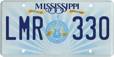 MS license plate LMR330
