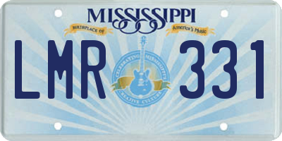 MS license plate LMR331