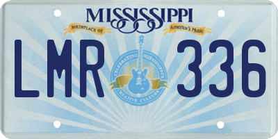 MS license plate LMR336