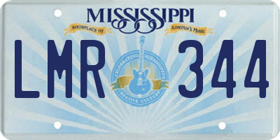 MS license plate LMR344