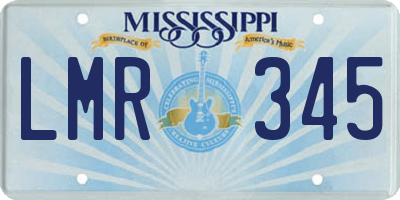 MS license plate LMR345