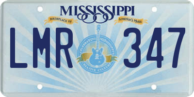 MS license plate LMR347