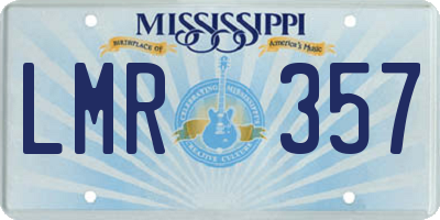 MS license plate LMR357