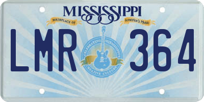 MS license plate LMR364