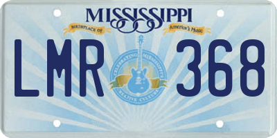 MS license plate LMR368